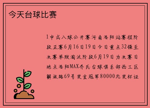 今天台球比赛